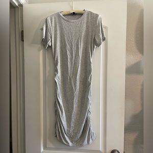 Grey Express Dress with Scrunch Sides